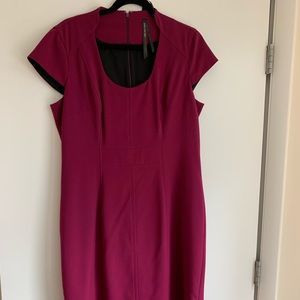 Beautiful fuchsia scoop neck dress